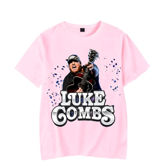 Luke Combs Merch T-Shirt Photo Printed Crewneck Top T Shirts Women Men Country Music Top Tees