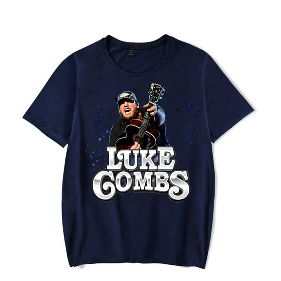 Luke Combs Merch T-Shirt Photo Printed Crewneck Top T Shirts Women Men Country Music Top Tees