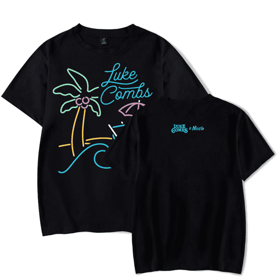 Luke Combs Merch T-Shirt Summer Beach Crewneck Top T Shirts Women Men Top Tees