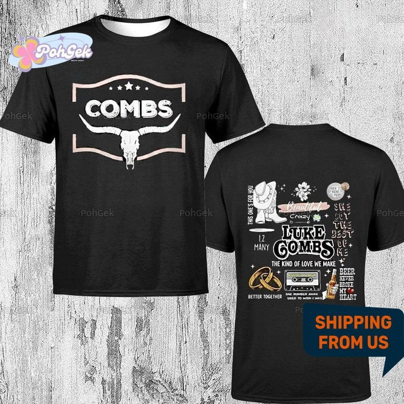 Luke Combs Shirt, Luke Combs 2024 Tour Growing Up And Getting Old ...