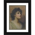 thumbnail image 1 of Luke Fildes 13x18 Black Ornate Wood Framed Double Matted Museum Art Print Titled - A Reverie (1895), 1 of 5