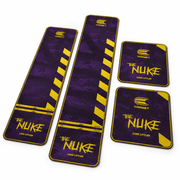 Luke Littler Dart Mat The Nuke Competition Oche with Soft Tip and Steel Throw Lines Non Slip Floor Protection