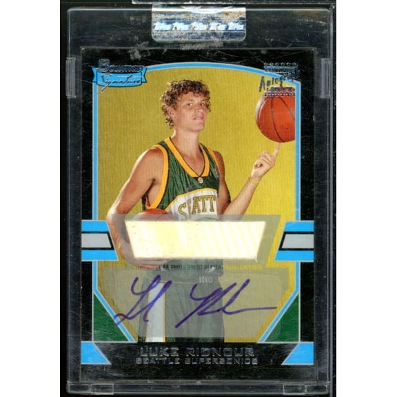 Luke Ridnour JSY AU Rookie Card 2003-04 Bowman Signature Edition #85