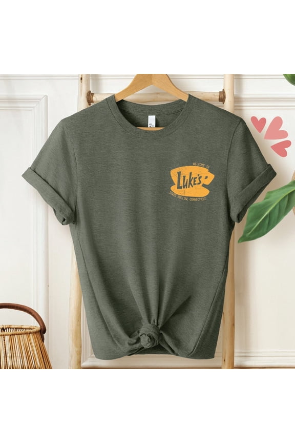 Luke'S Diner Stars Hollow Shirt , Retro Text Luke'S Diner T-Shirt, Oversize Style Stars Hollow, Sfs0169