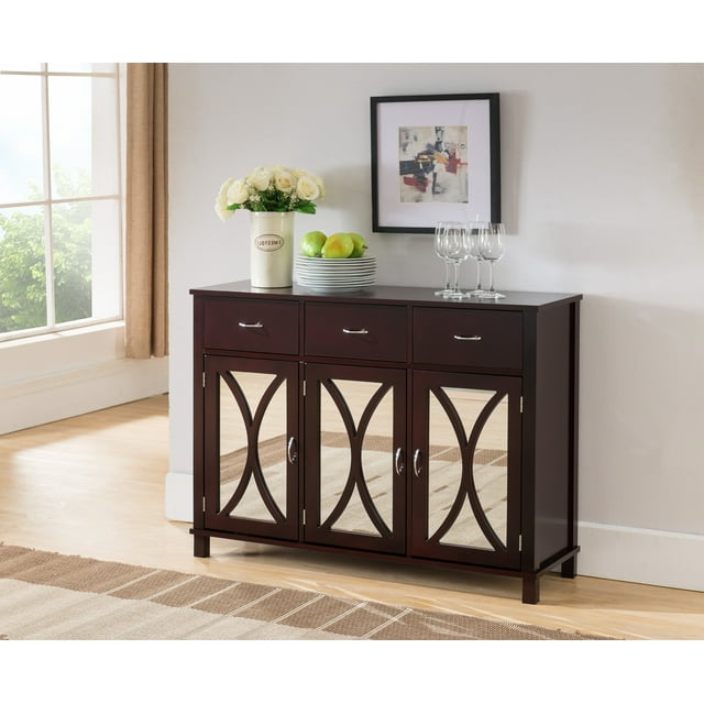 Luke Sideboard Buffet Server With Adjustable Storage Shelves