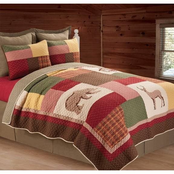 Luke Twin Quilt Lodge Cabin Themed Bedding Bedspread Coverlet