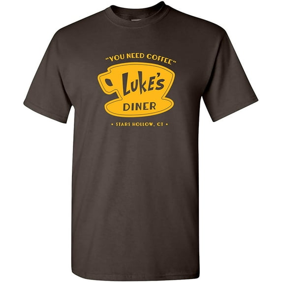 Luke's Diner - TV Show Funny T Shirt - Small - Dark Chocolate