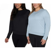 Lukka Lux Womens Long Sleeve Activewear Top, 2-Pack