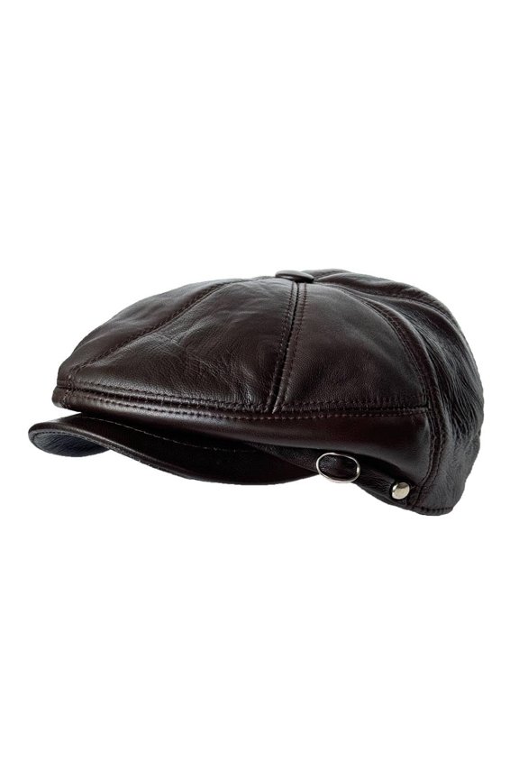 Lukkizara Leather Ivy Cap Men,s Newsboy Hat Cabbie Beret Real Leather Hat Vitage Style (US, Alpha, Large, Whiskey)