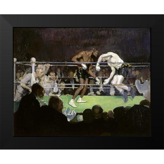 Luks, George Benjamin 24x20 Black Modern Framed Museum Art Print Titled - The Boxing Match