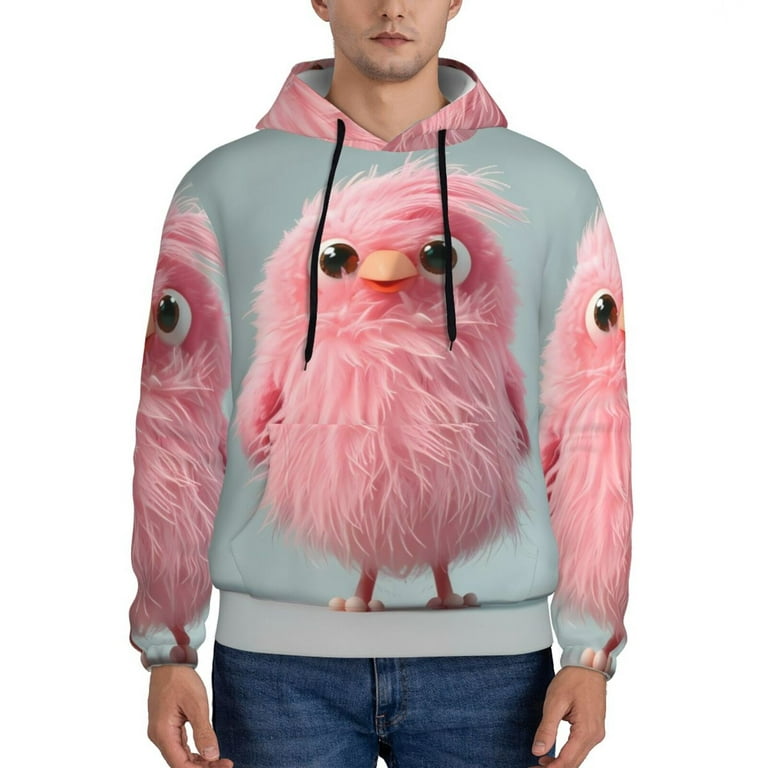 Pink fluffy sweatshirt sale