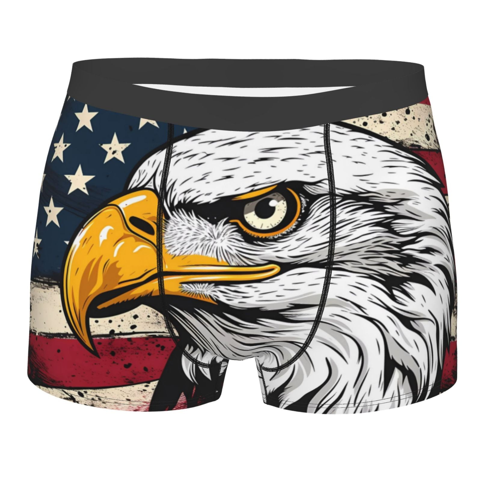 Lukts American Bald Eagle Men's Underwear Covered Waistband Boxer