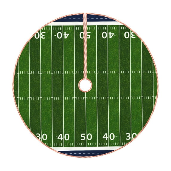 Lukts American Football Field Print Color Life Christmas Tree Skirt, Winter Holiday Tree Mat Decoration ,Can be Used as A Shawl-