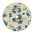 Lukts Animals Driving Police Car print color life Christmas Tree Skirt