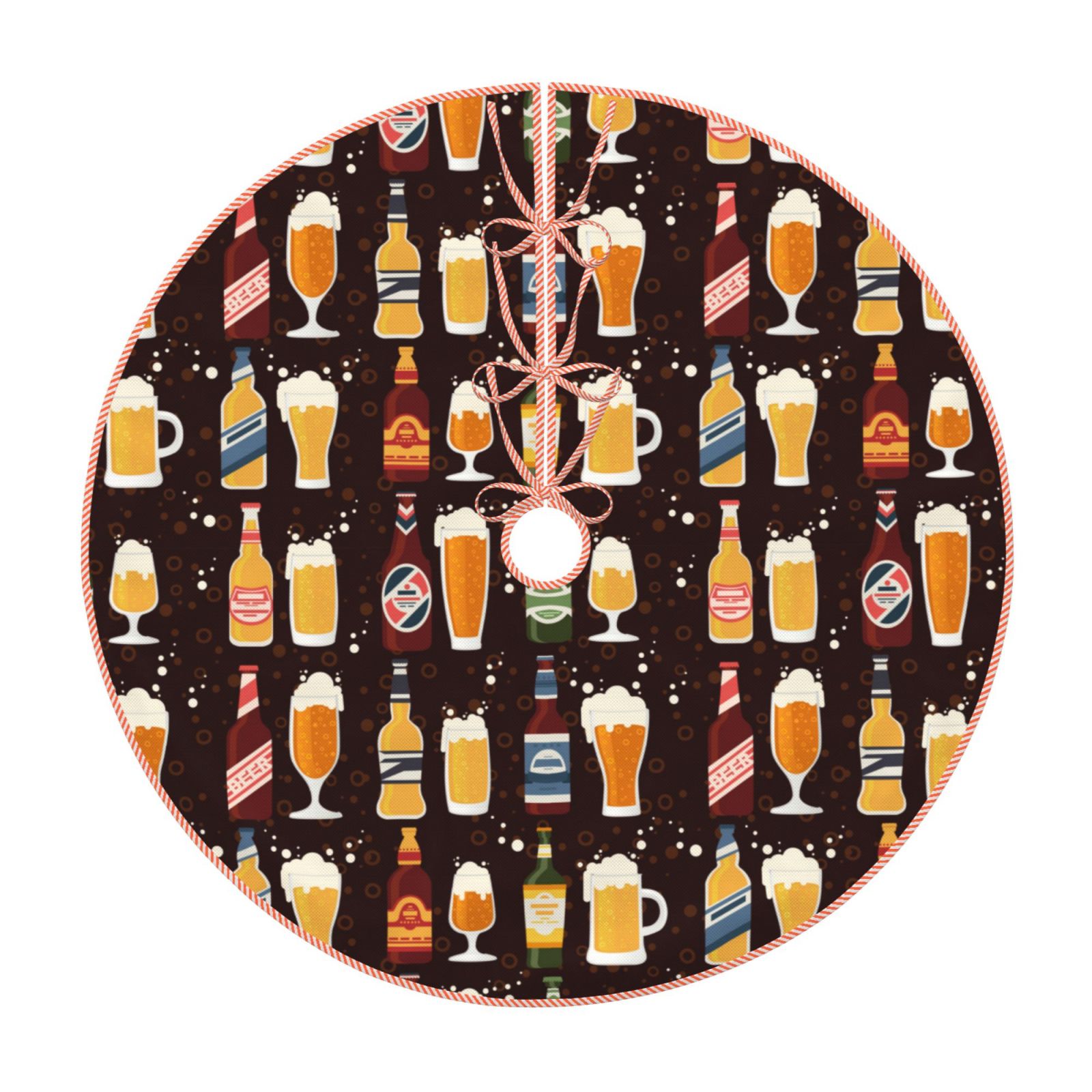 Lukts Beer Bottles1 print color life Christmas Tree Skirt, Winter