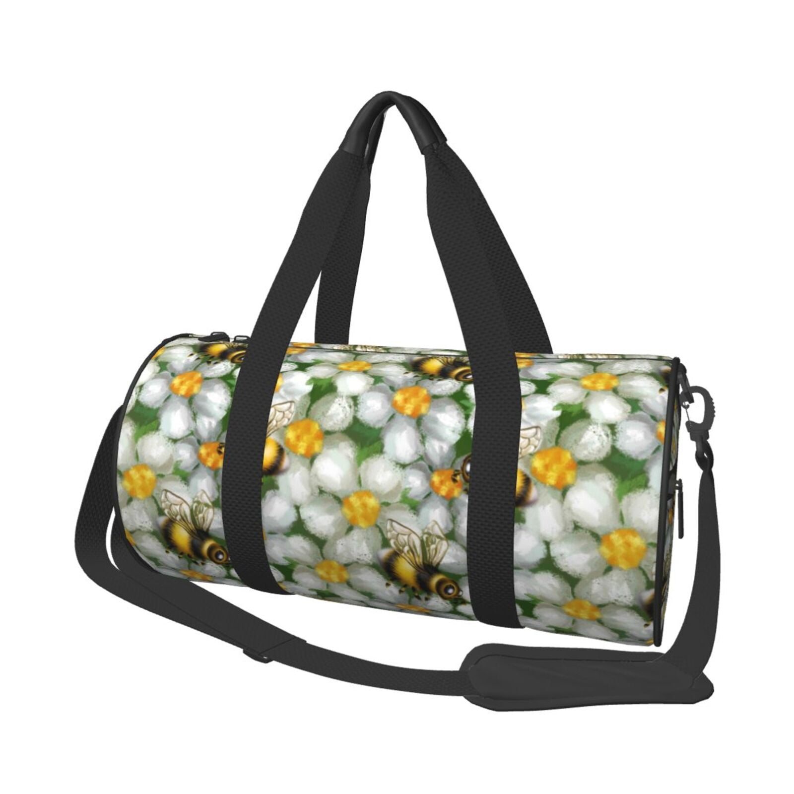 Lukts Bees and Flower Pattern Gym Bag for Women & Men,Sports Travel ...