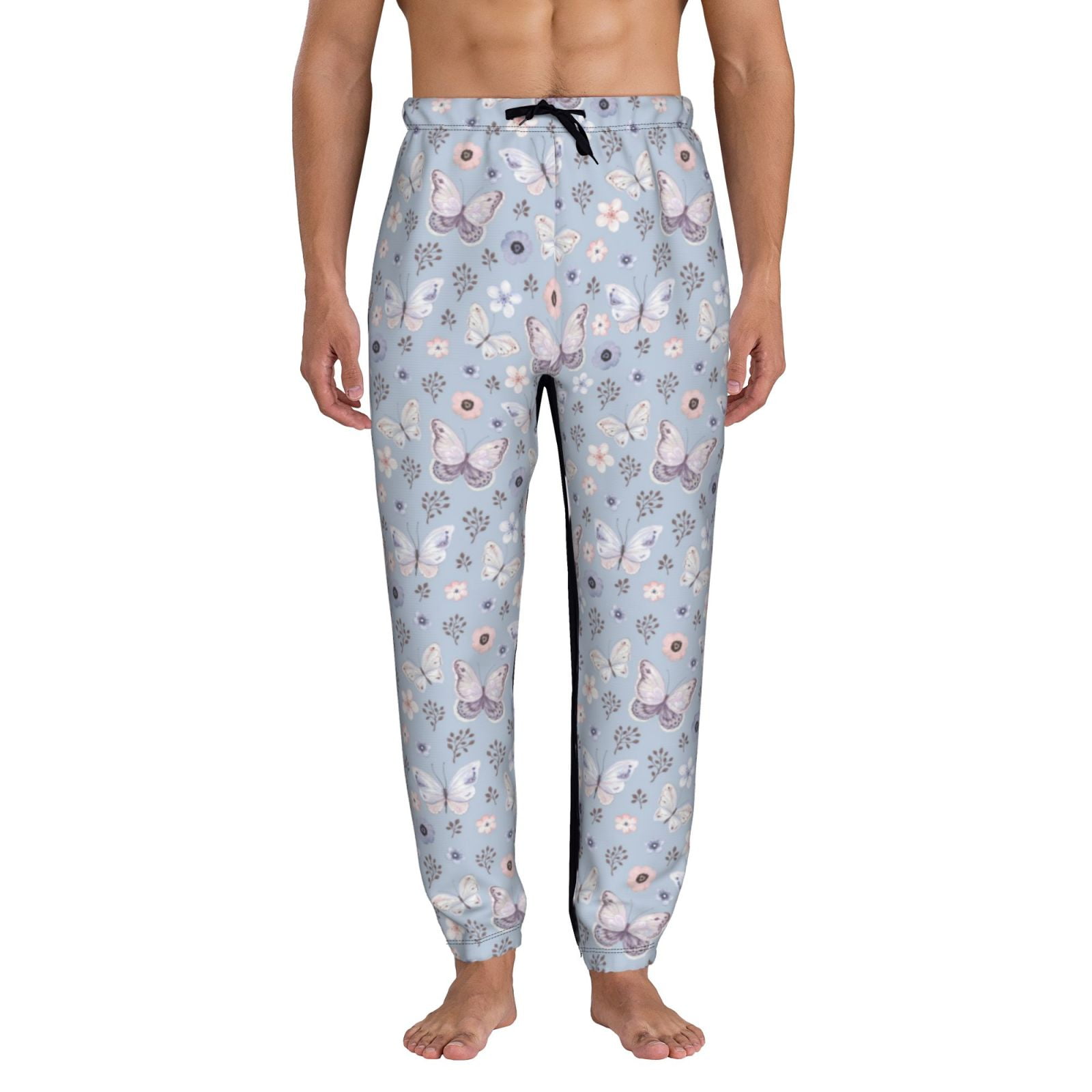 Blue butterfly joggers sale