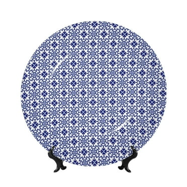 Lukts Porcelain Chinaware for Bone China Decorative Plates, Ceramic Plates, Dinner Plates with Display Stand, Artistic Ceramic Decorations Suitable for Home and Office-6in