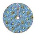 thumbnail image 1 of Lukts Blue paisley pattern Print Color Life Christmas Tree Skirt, Winter Holiday Tree Mat Decoration ,Can be Used as A Shawl-, 1 of 6
