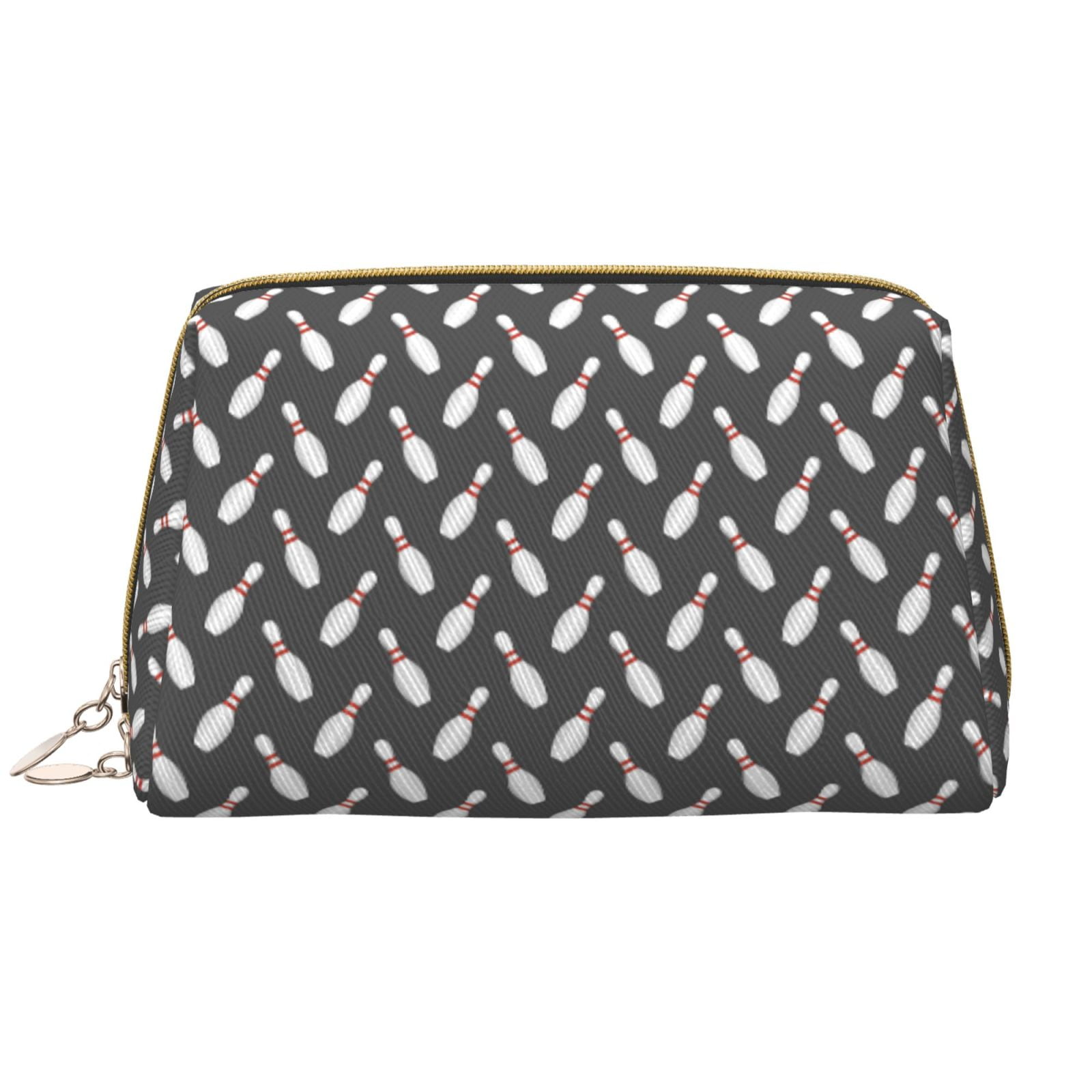 Lukts Bowling Pins For Travel Makeup Bag 8 3x5 3in With Divider Zippers lukts-bowling-pins-for-travel-makeup-bag-8-3x5-3in-with-divider-zippers