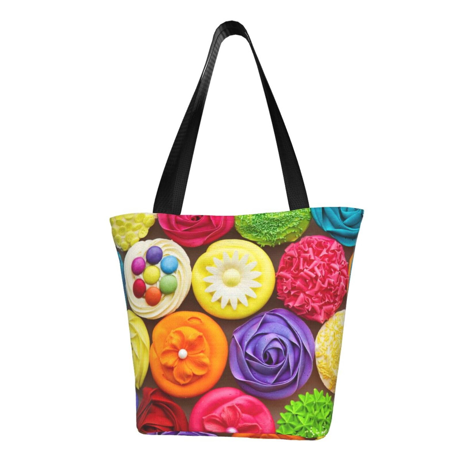 Lukts Brightly Colored Cupcakes Tote Bag,Shoulder Bag Women'S Hobos