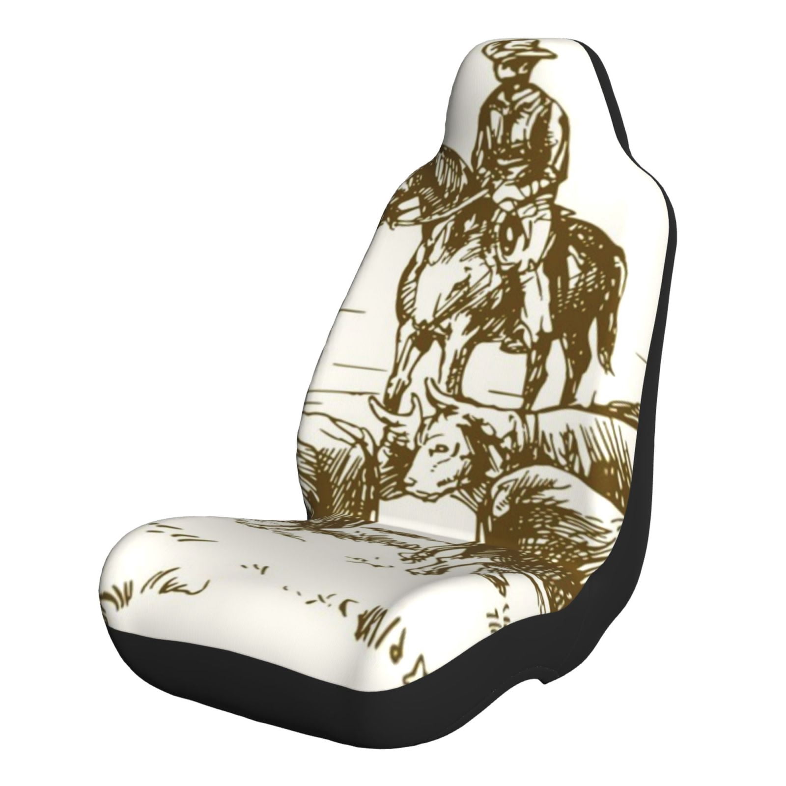Lukts Cattle Drive By Two Cowboys Print Car Seat Covers Full Set–Front ...