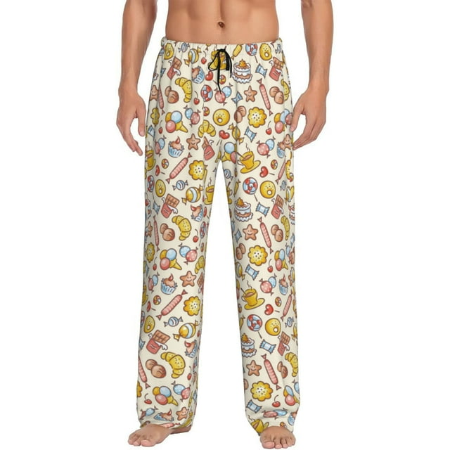 Lukts Coffee Donuts for men – sleek Straight Pajama Pants, versatile …