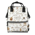 Lukts Coffee Print Baby Diaper Bag Backpack Baby Bag Diaper