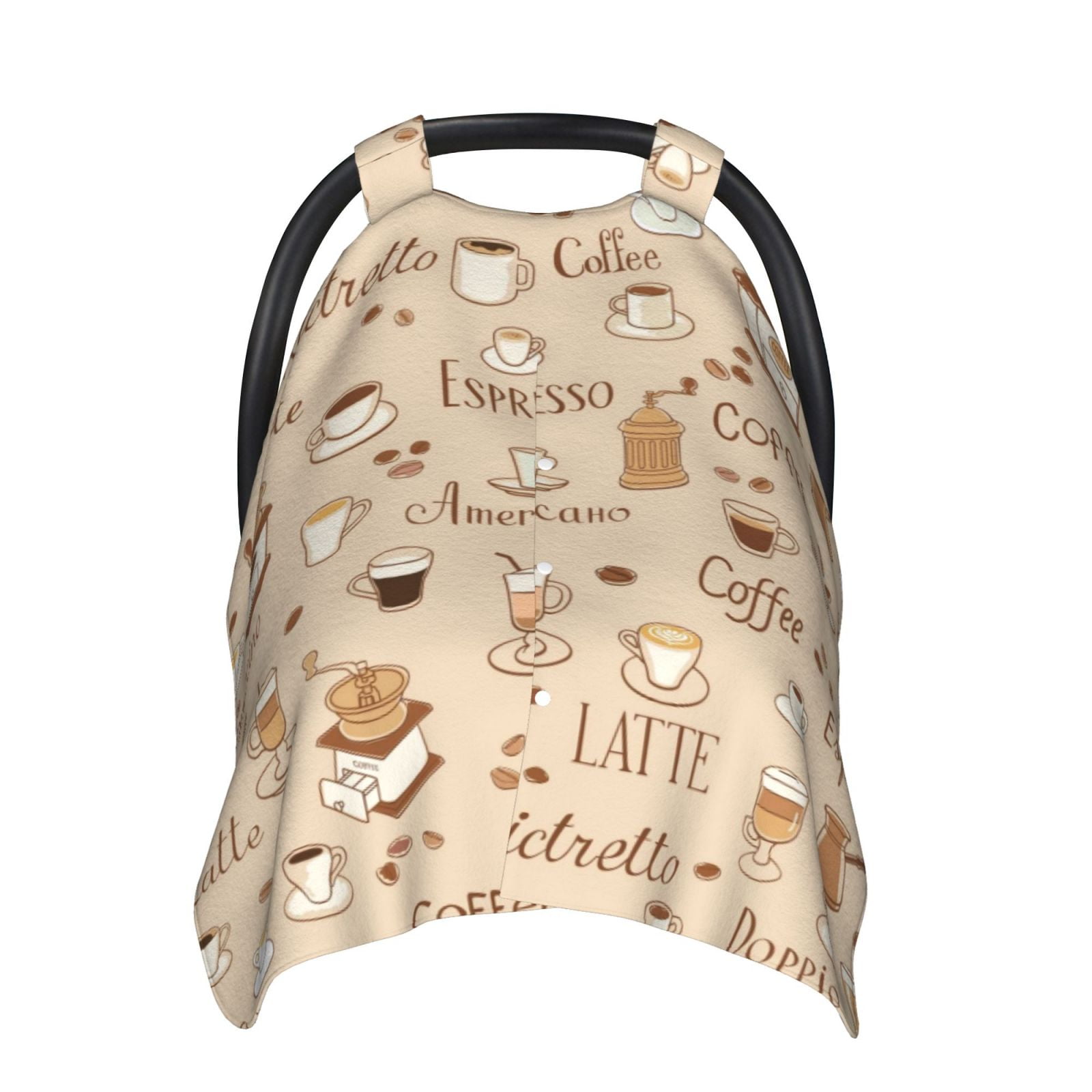 Personalized Elephant Monogram Car Seat Cover - Custom Name Nursing Canopy For Babies