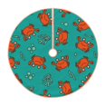 Lukts Colorful Crab print color life Christmas Tree Skirt, Winter