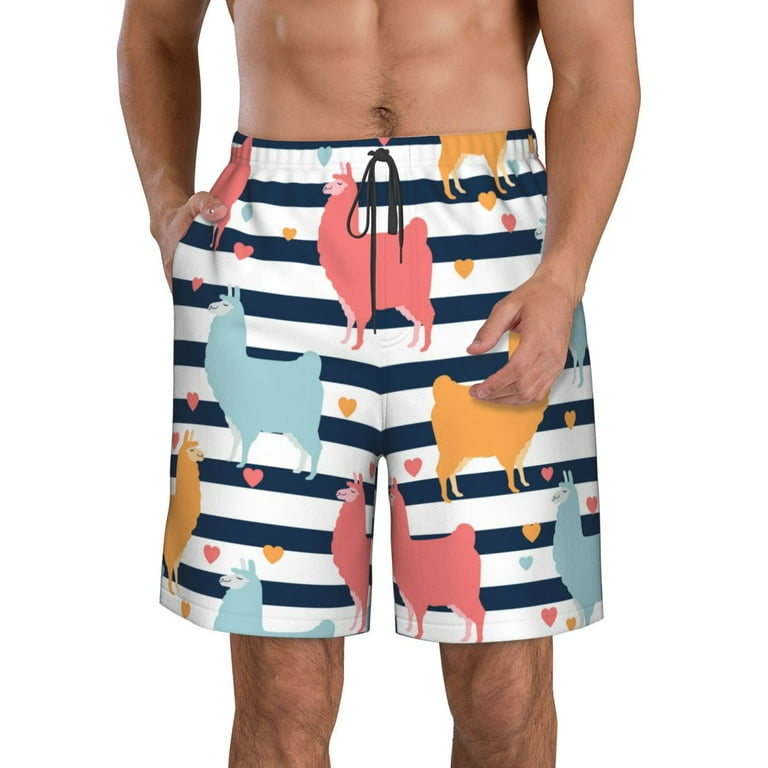 Llama swim trunks top