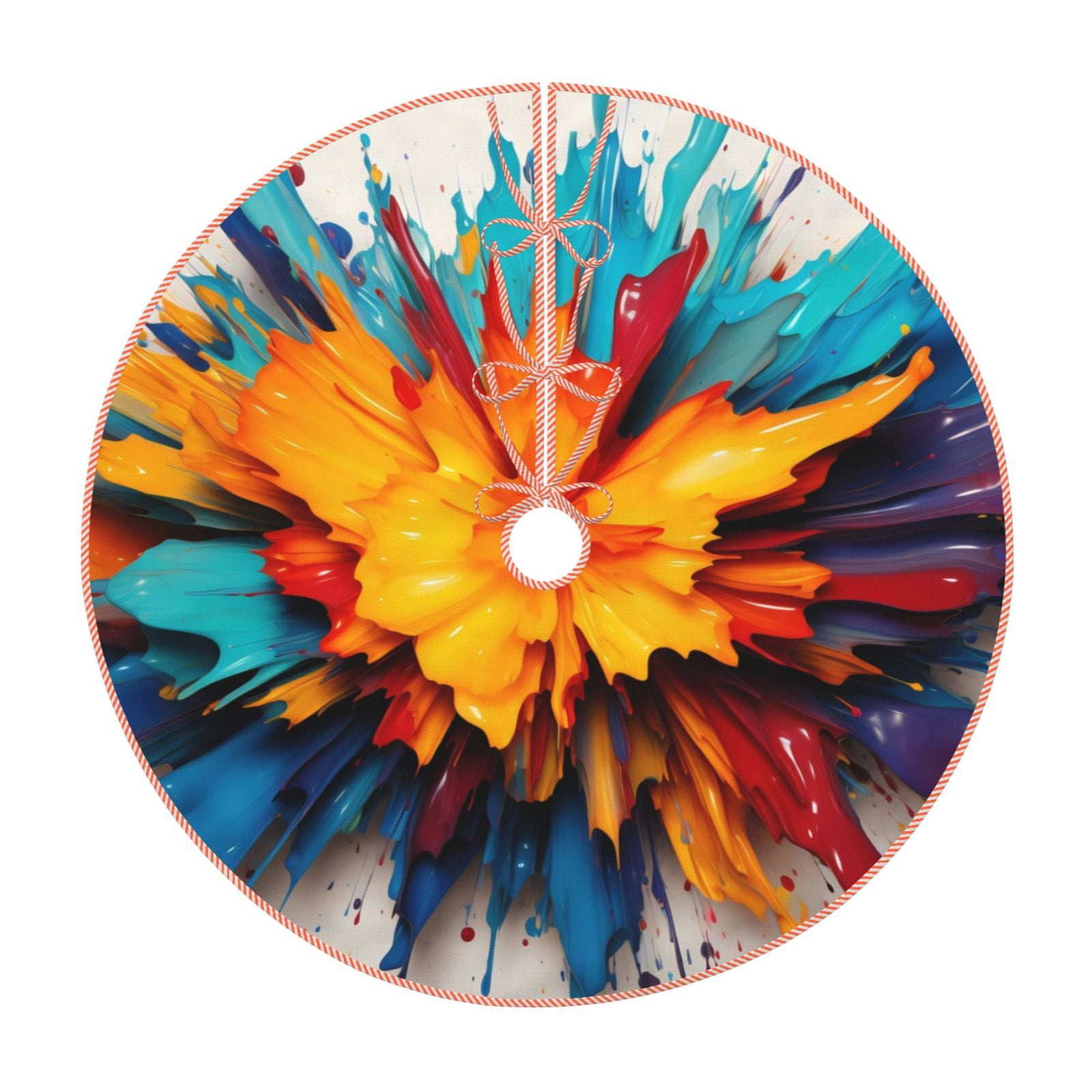 Lukts Colorful Paint Print print color life Christmas Tree Skirt