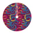 Lukts Colorful Snake print color life Christmas Tree Skirt, Winter