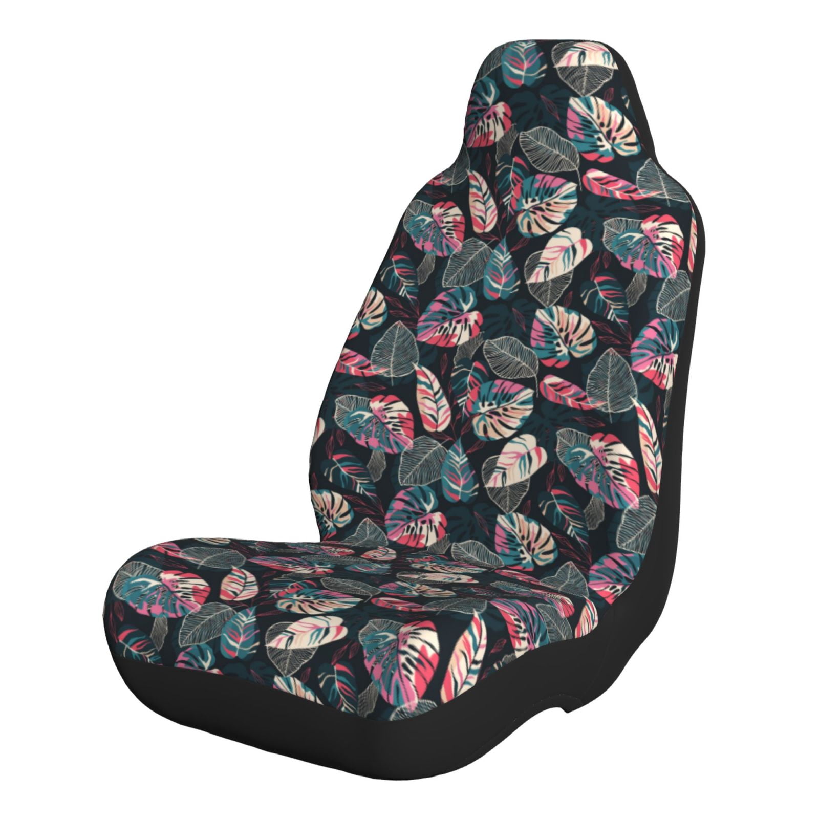 Lukts Colorful Tropical Leaves Print Car Seat Covers Full Set–Front and ...