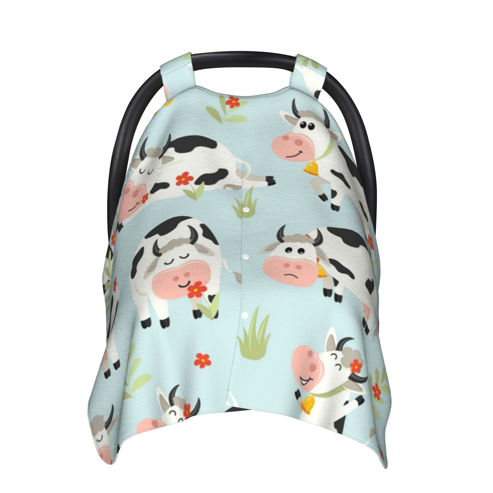 Lukts Cute Cows Car Seat Covers For Babies,Baby Car Seat Canopy Carrier