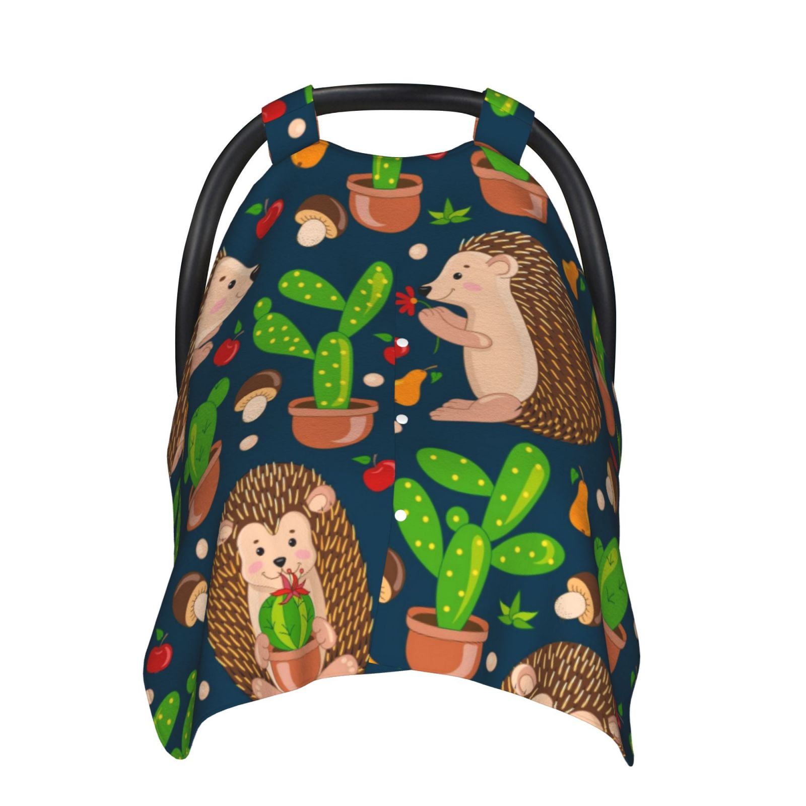 Lukts Cute Hedgehogs Cactus Blue Car Seat Covers For Babies,Baby Car