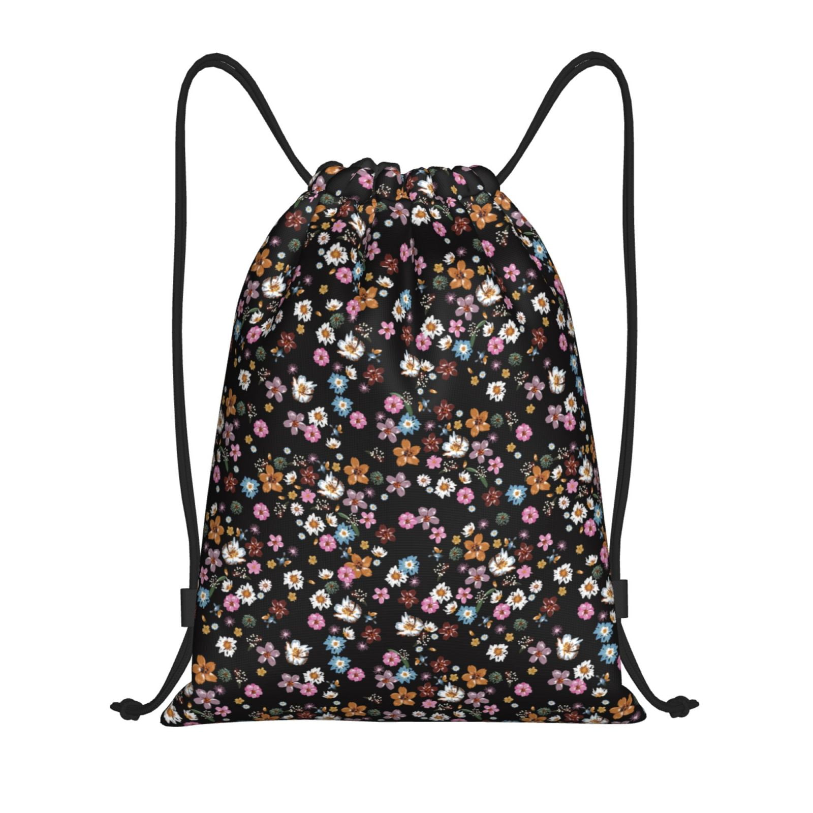 Lukts Daisies Flowers Pattern Drawstring Backpack Bag Sport Gym