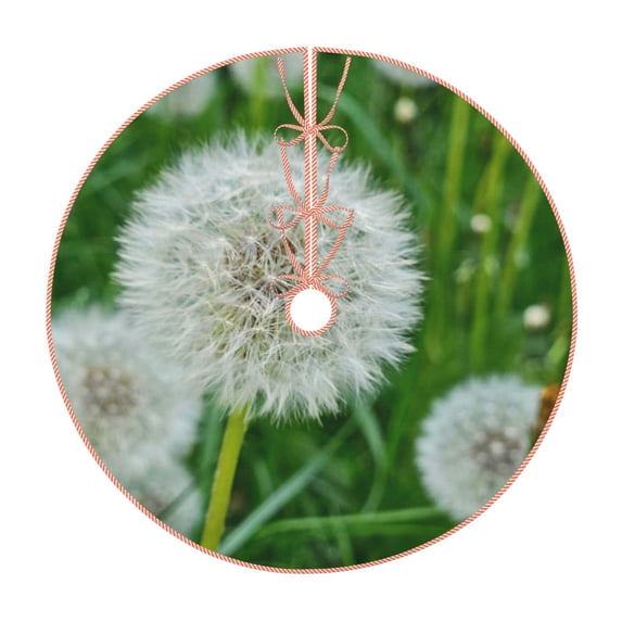 Lukts Dandelion Flower In The Meadow Print Color Life Christmas Tree Skirt, Winter Holiday Tree Mat Decoration ,Can be Used as A Shawl-36"