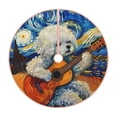 thumbnail image 1 of Lukts Dog Guitar Starry Night Print Color Life Christmas Tree Skirt, Winter Holiday Tree Mat Decoration ,Can be Used as A Shawl-30", 1 of 6