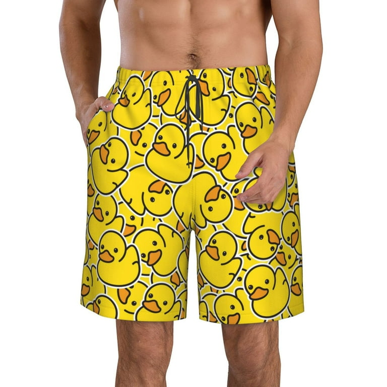 Lukts Ducky Cartoon Animal Yellow Mens Swim Trunks Quick Dry Swim Shorts With Funny Beach Shorts Walmart