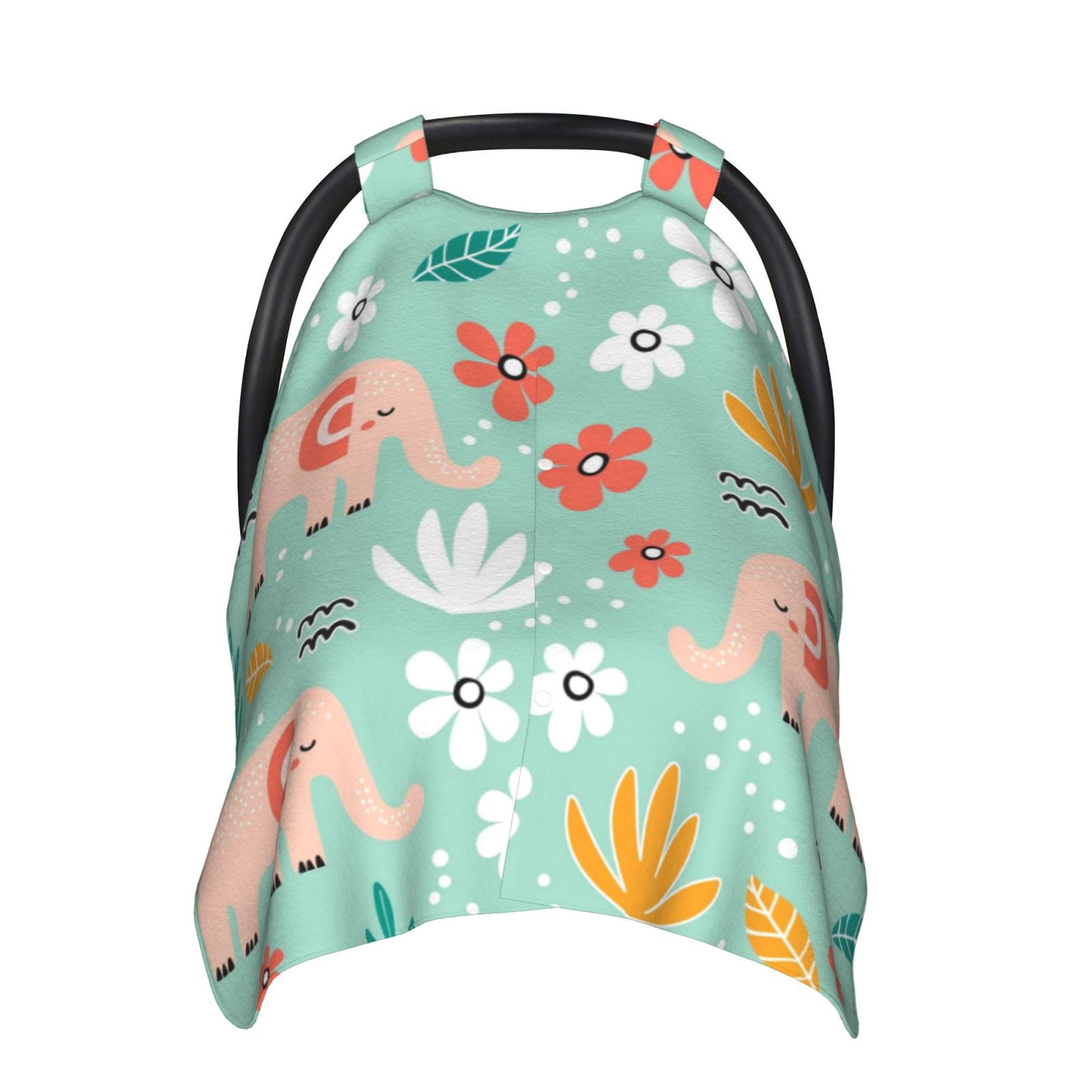 Lukts Elephant And Flowers Car Seat Covers For Babies,Baby Car Seat