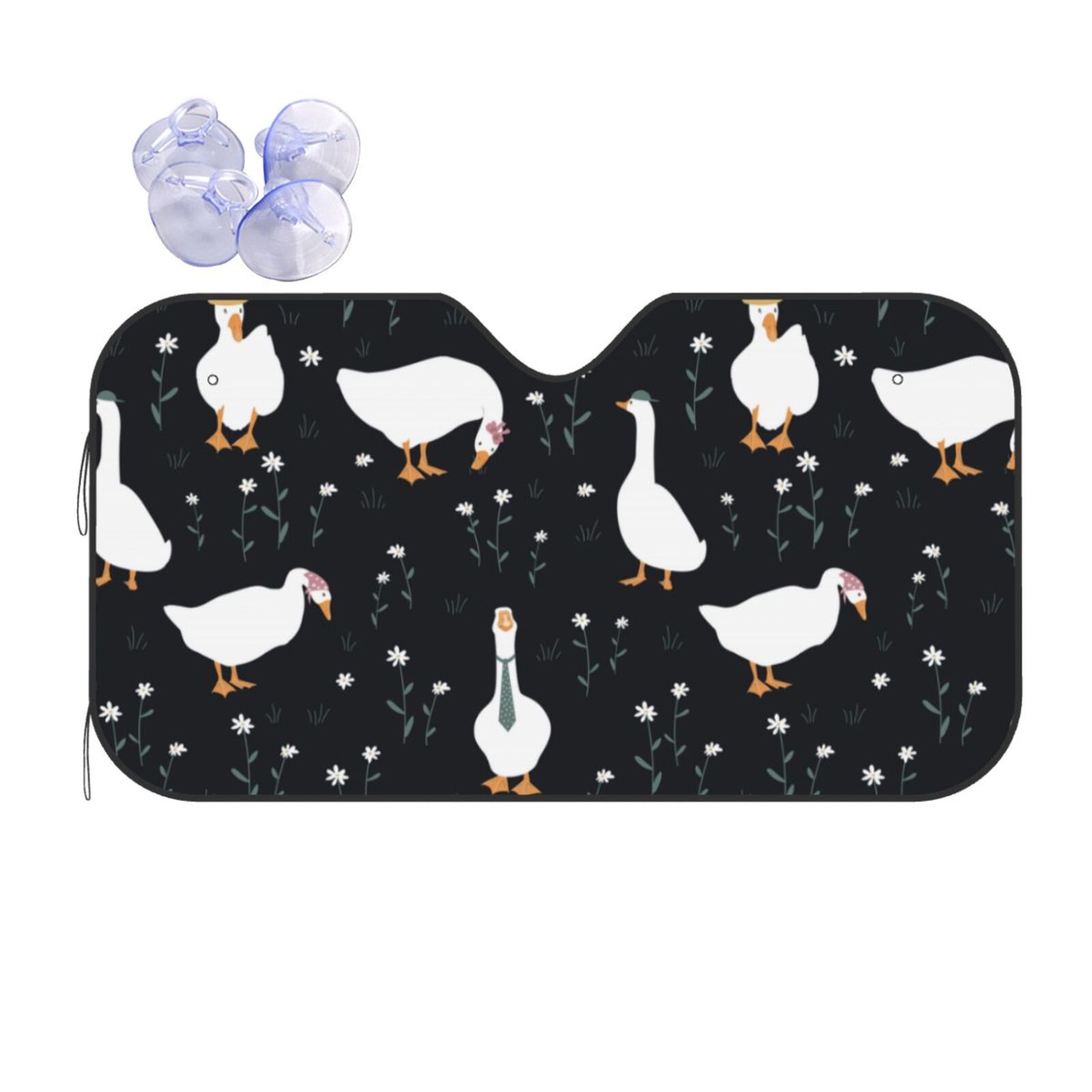 Lukts Fashionable Goose Car Windshield Sun Shade With Storage Pouch