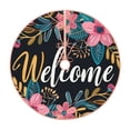 thumbnail image 1 of Lukts Floral Welcome Sign Print Color Life Christmas Tree Skirt, Winter Holiday Tree Mat Decoration ,Can be Used as A Shawl-36", 1 of 6