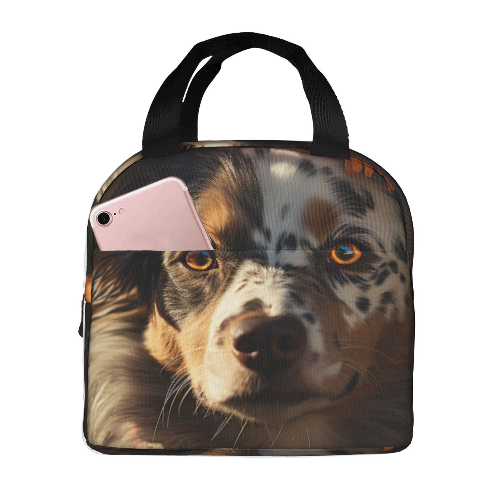 Lukts Flower Crown Dog Print Lunch Bag Lunch Box for Women Men Reusable ...