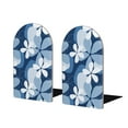 Lukts Flower Print Wood Bookends,NonSkid Bookend for Shelves,Heavy