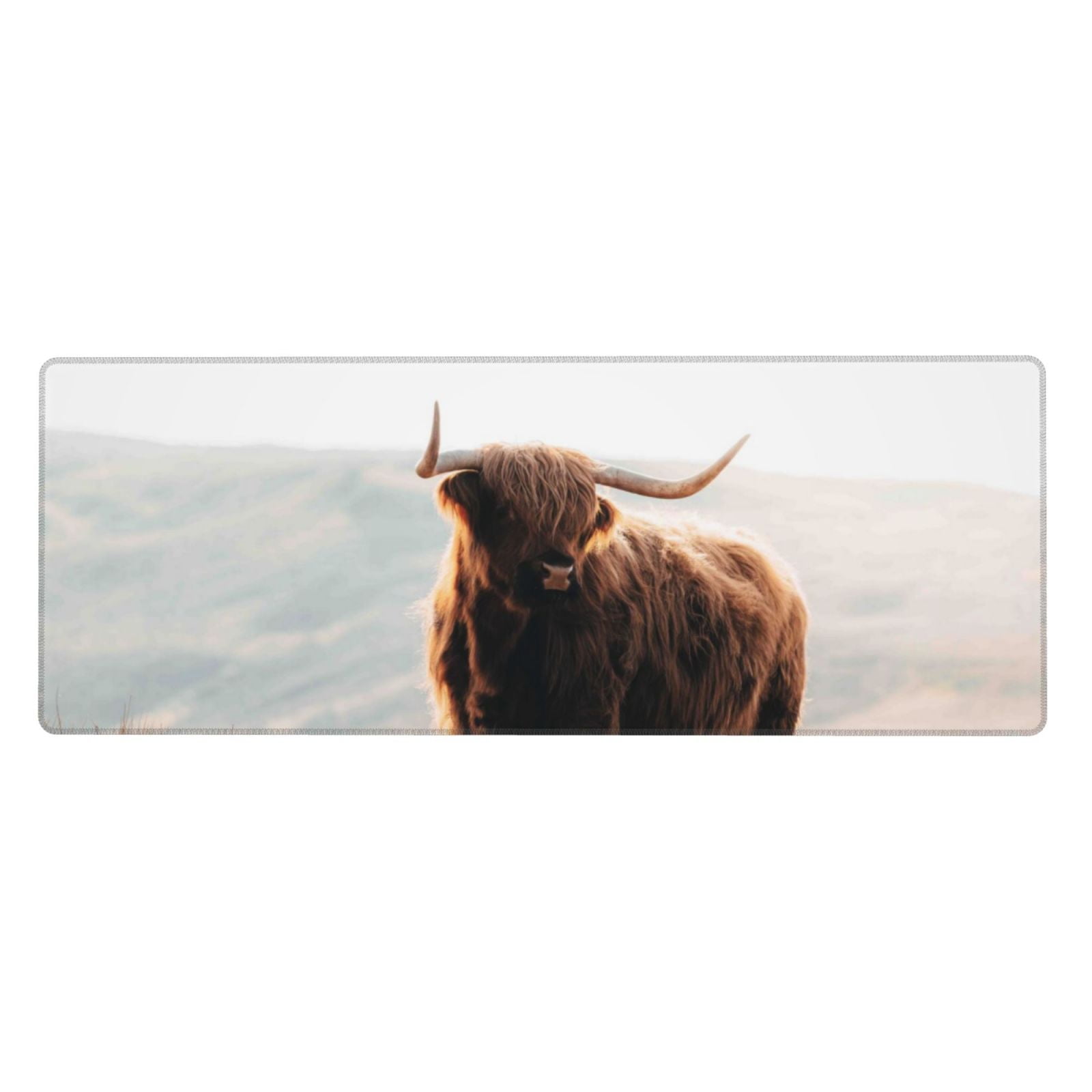 Divertente Brown Cow Tappetino mouse pad - Hairy Fluffy Vacca Toro regalo dei capretti Computer # 13165