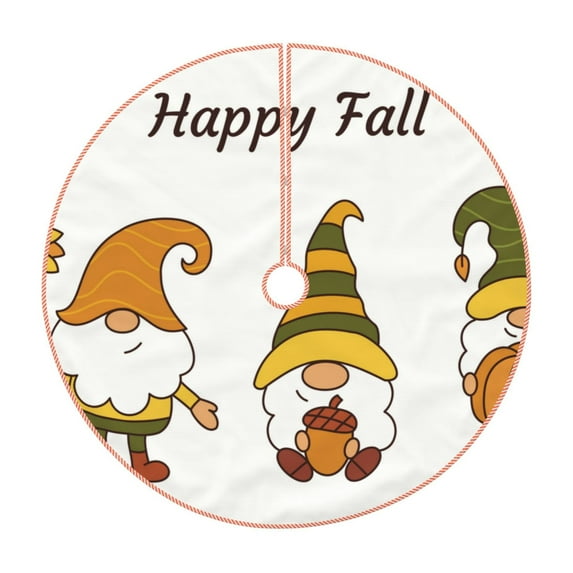 Lukts Happy Fall Print Color Life Christmas Tree Skirt, Winter Holiday Tree Mat Decoration ,Can be Used as A Shawl-30"