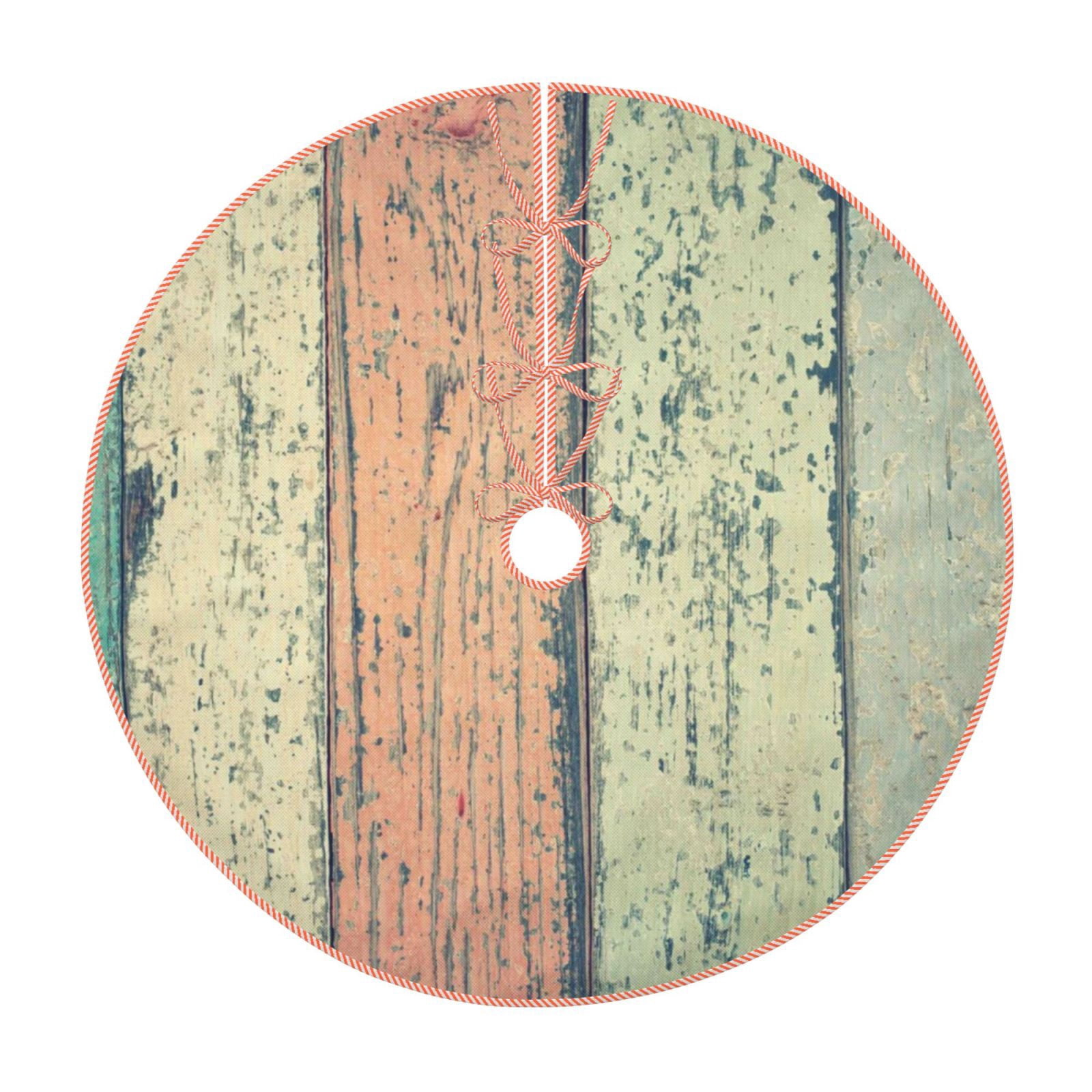 Lukts Hardwood print color life Christmas Tree Skirt, Winter Holiday