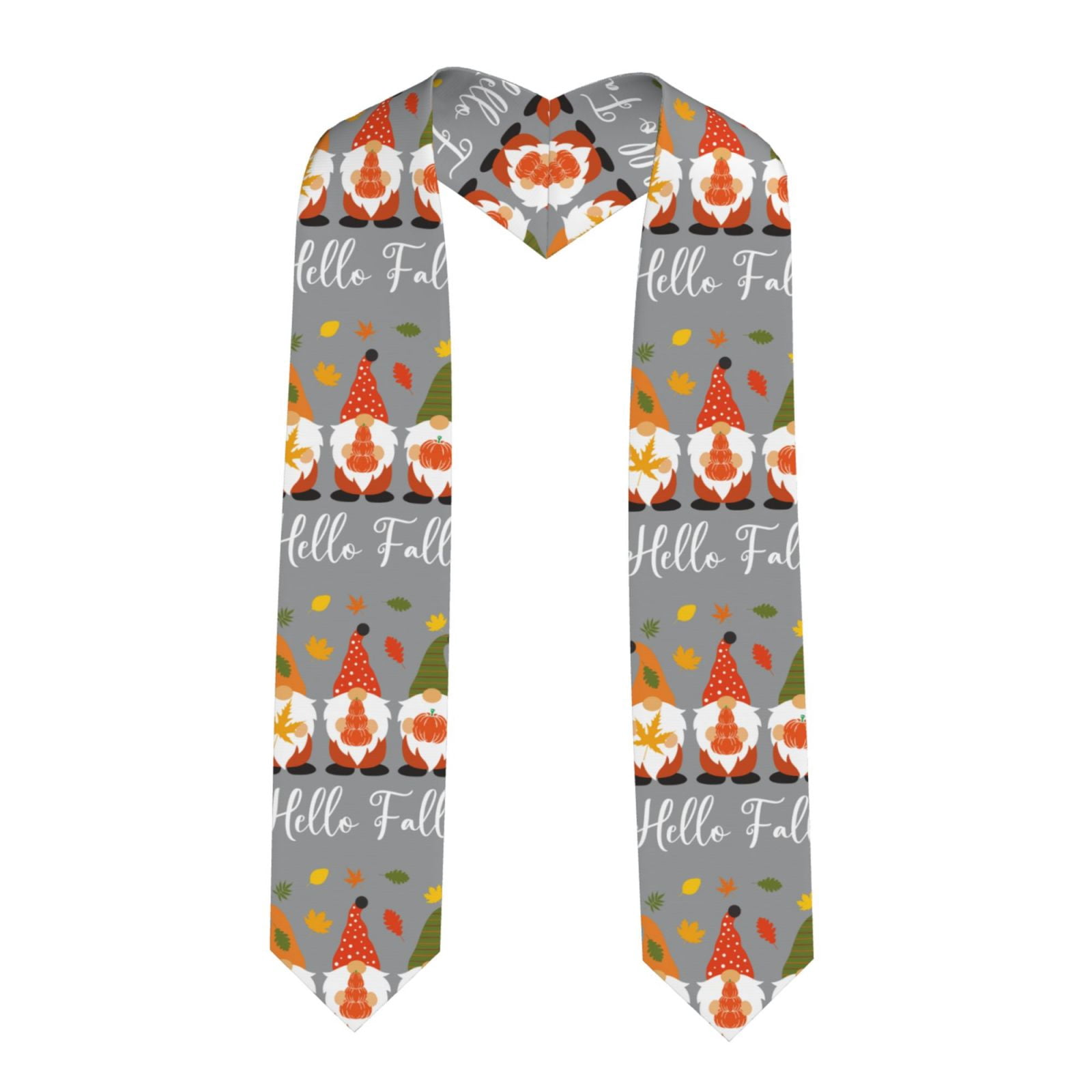 Falling Graduation Ribbon Lukts Hello Fall Gnomes for Graduation Shawl Ribbon, Unisex 36x5.1 Inch ...