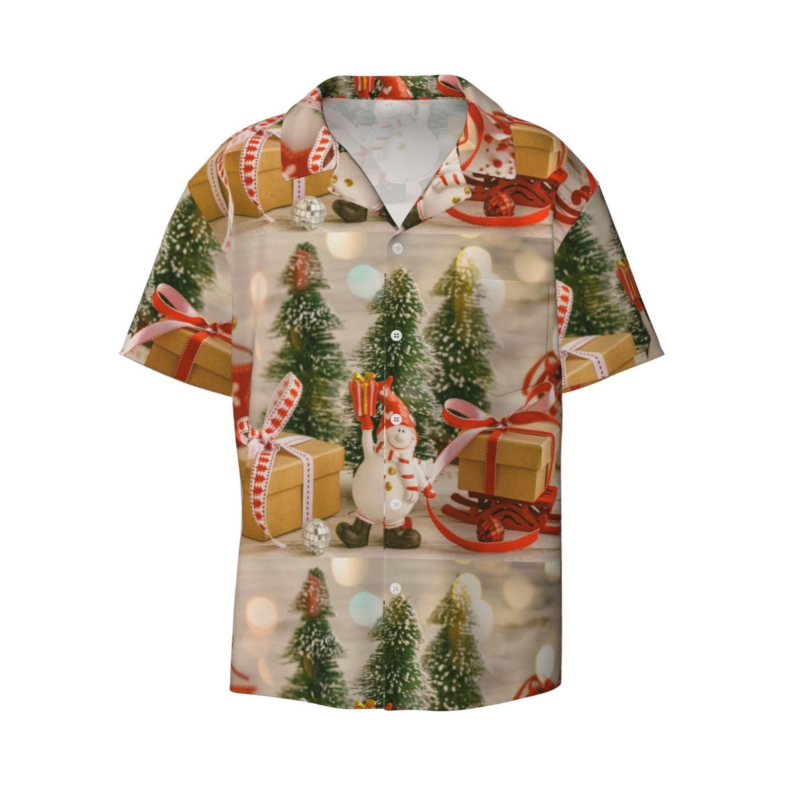 Lukts Holiday Christmas Stars Men's Hawaiian Shirt Beach Short Sleeved ...